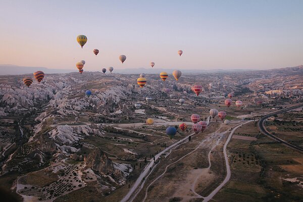 Horkovzdušné balony nad Kappadokií